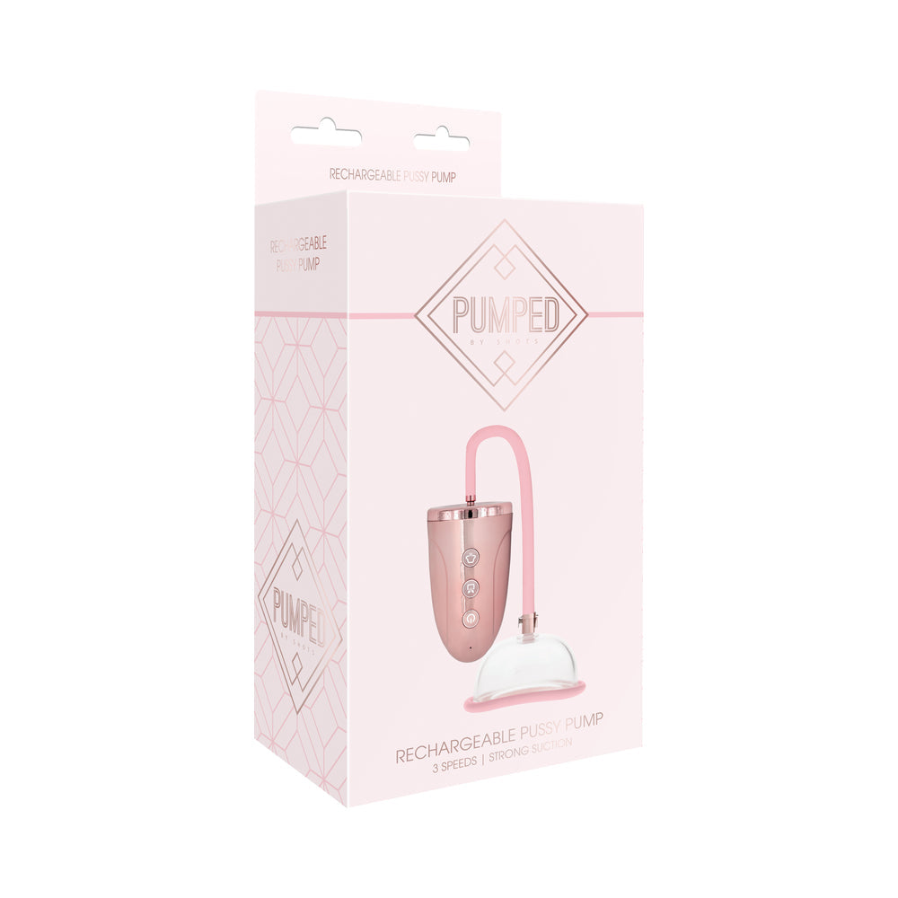 Shots Pumped Rechargeable 3-Speed Pussy Pump Pink